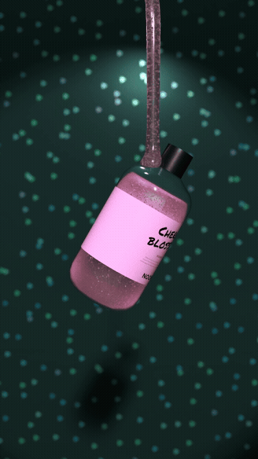 Picture of Cinema 4D Study: Animal Crossing Shampoo pouring over spinning bottle